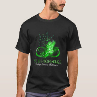 Kidney Disease Awareness Faith Hope Cure Apparel T-Shirt