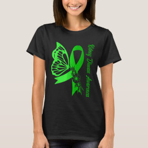 Kidney Disease Awareness Green Ribbon Butterfly Su T-Shirt