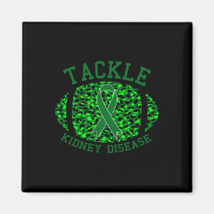 Kidney Disease Awareness Green Ribbon Football Magnet