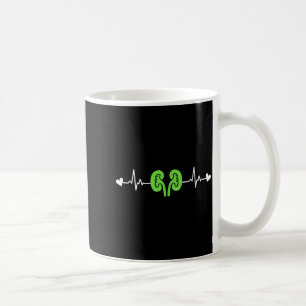 Kidney Disease Awareness Heartbeat Transplant Orga Coffee Mug