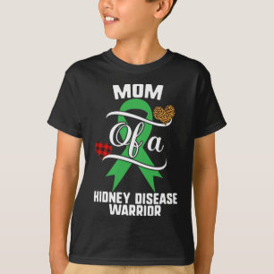 Kidney Disease Awareness Leopard Buffalo Plaid Fam T-Shirt
