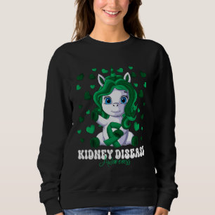 Kidney Disease Awareness Month Green Ribbon Unicor Sweatshirt