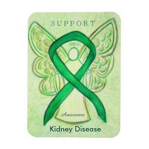 Kidney Disease Awareness Ribbon Angel Magnet Gifts