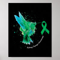 Kidney Disease Awareness Sunflower Hummingbird Gif