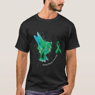 Kidney Disease Awareness Sunflower Hummingbird Gif T-Shirt