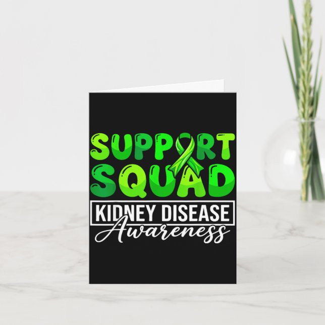 Kidney disease awareness support squad nurse green card (Front)