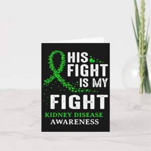 Kidney Disease Awareness Survivor Green Ribbon Men Card