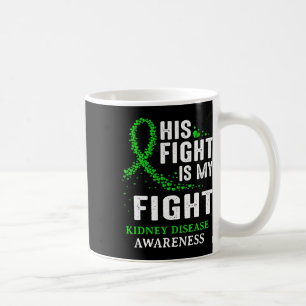 Kidney Disease Awareness Survivor Green Ribbon Men Coffee Mug