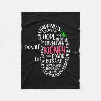 Kidney Disease Awareness Transplant Organ Donor Do Fleece Blanket