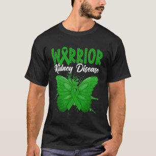 Kidney Disease Awareness Warrior Green Ribbon & Bu T-Shirt