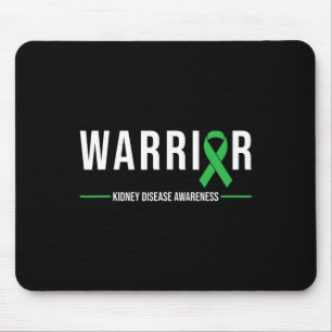 Kidney Disease Awareness Warrior Recovery Green Ri Mouse Pad