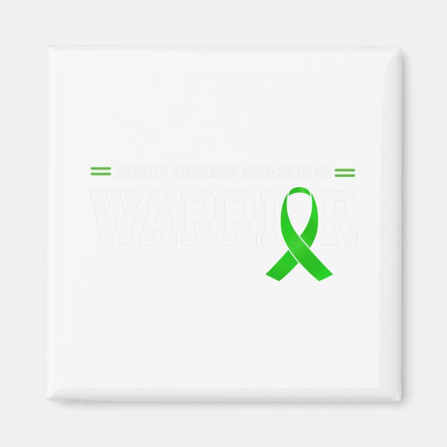 Kidney Disease Awareness Warrior Support Month Gre Magnet (Front)