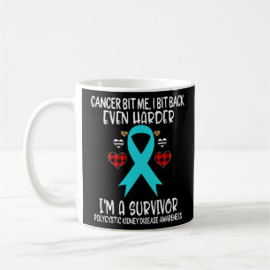 Kidney Disease Bit Me I Bit Harder I'm Survivor Coffee Mug