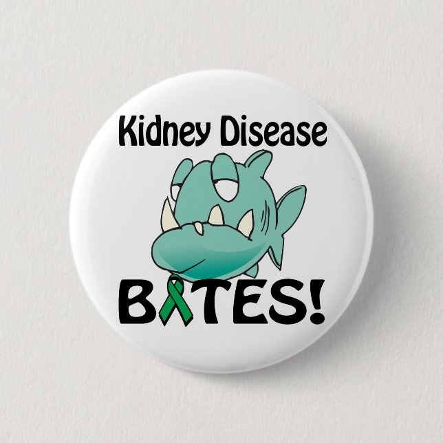 Kidney Disease BITES 6 Cm Round Badge (Front)