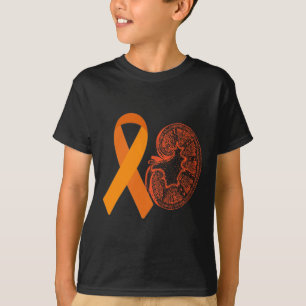 Kidney Disease Cancer Awareness Orange Ribbon Mont T-Shirt