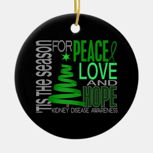 Kidney Disease Christmas 1 Ornaments (Front)
