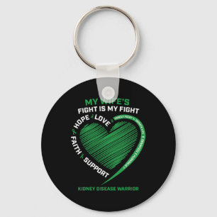 Kidney Disease Fighter Warrior Husbynd Wife Men Wo Key Ring