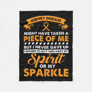 Kidney Disease Gift - Never Give Up Kidney Cancer Fleece Blanket