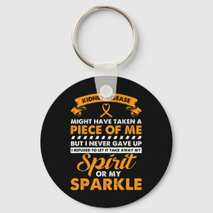 Kidney Disease Gift - Never Give Up Kidney Cancer  Key Ring