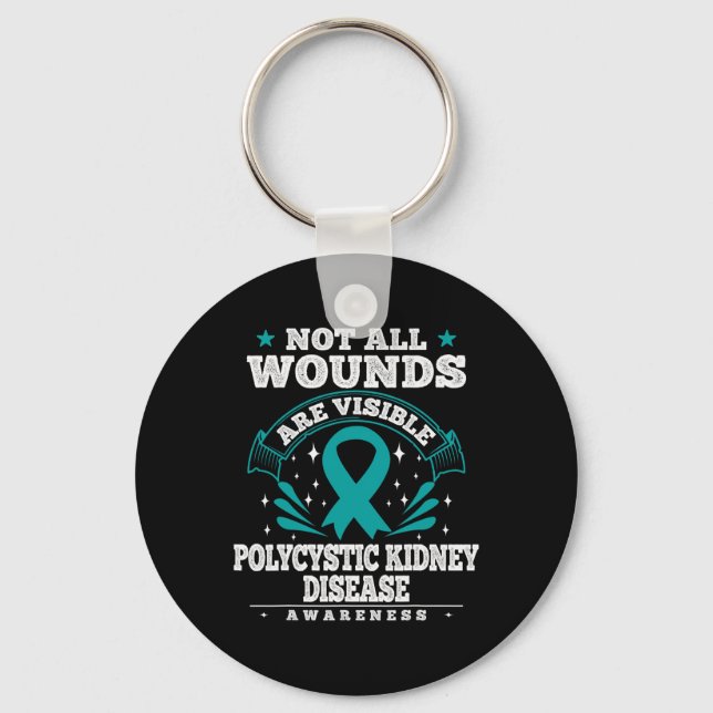 Kidney Disease Gift - Pkd Awareness  Key Ring (Front)