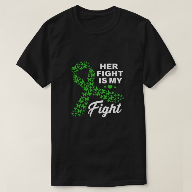 Kidney Disease Her Fight Is My Fight Butterfly T-Shirt (Design Front)