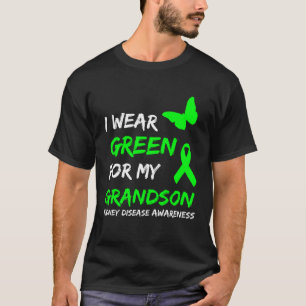 Kidney Disease I Wear Green For My Grandson Ribbon T-Shirt