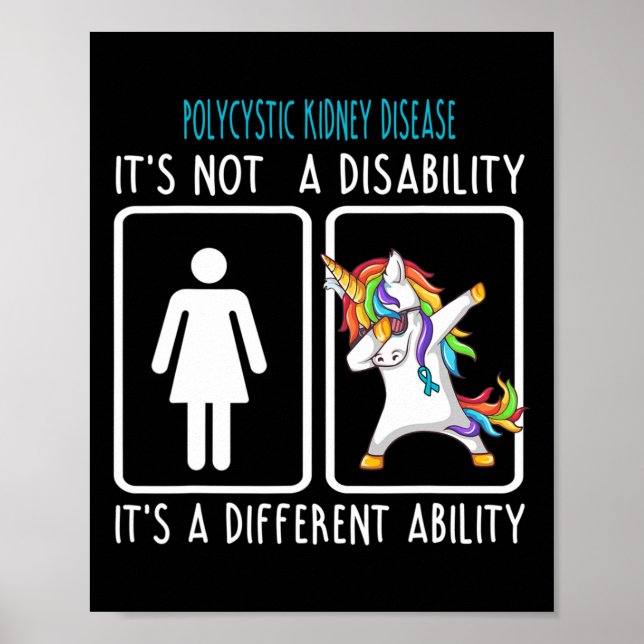 Kidney Disease It's Not A Disability  Poster (Front)
