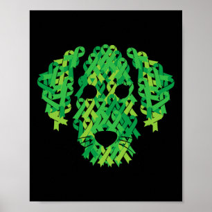 Kidney Disease Mental Health Scoliosis Ribbon Awar Poster