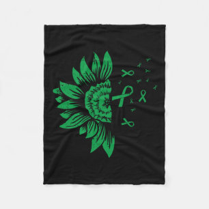 Kidney Disease Mental Health Scoliosis Ribbon Gift Fleece Blanket