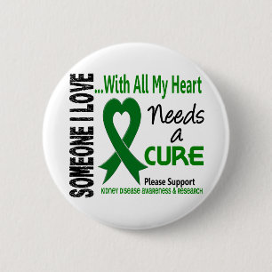 Kidney Disease Needs A Cure 3 6 Cm Round Badge