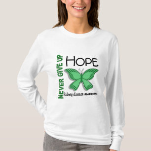 Kidney Disease Never Give Up Hope Butterfly 4.1 T-Shirt