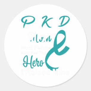 Kidney Disease Pkd Awareness Mum Support Mother  Classic Round Sticker
