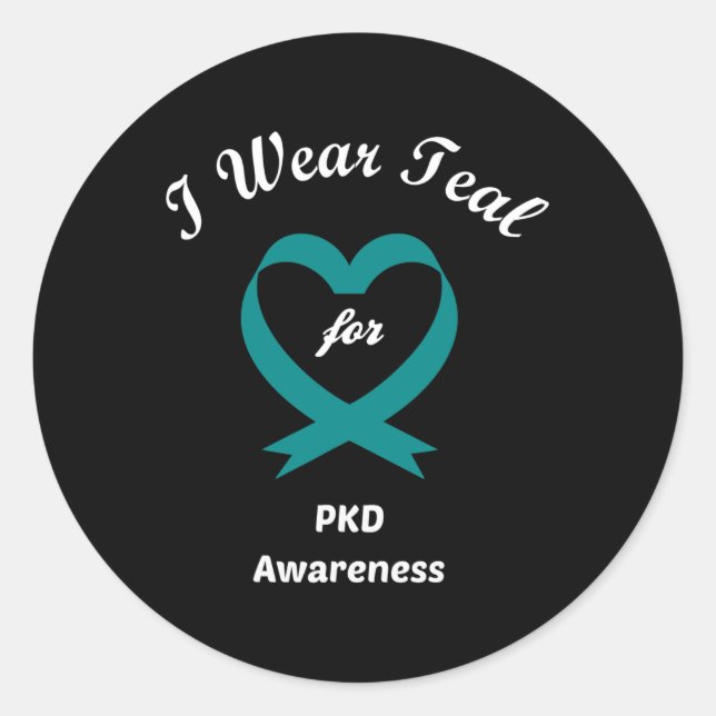 Kidney Disease Pkd Awareness Support  Classic Round Sticker (Front)