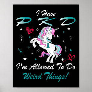 Kidney Disease Pkd Awareness Unicorn Support  Poster