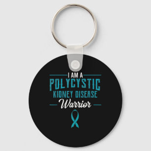 Kidney Disease Pkd Warrior Pckd Awareness Teal 2  Key Ring