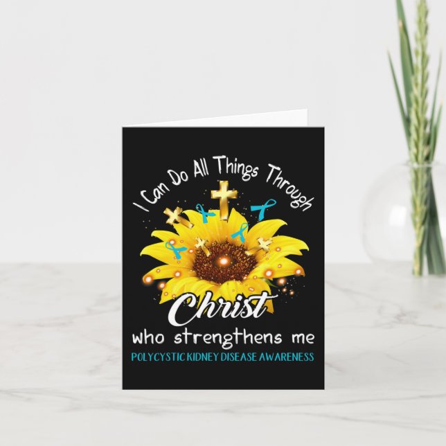 Kidney Disease Warrior I Can Do All  Card (Front)