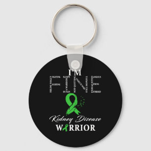 Kidney Disease Warrior I'm Fine Key Ring