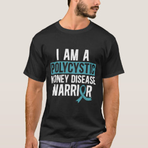Kidney Disease Warrior Pkd Teal Ribbon Awareness T-Shirt
