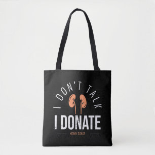 Kidney Donor Organe Transplant Awareness Tote Bag