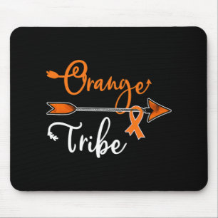 Kidney Leukaemia Cancer Awareness Orange Ribbon Tr Mouse Pad
