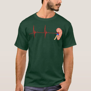 Kidney Organ Dialysis Nurse Heartbeat EKG Pulse T-Shirt