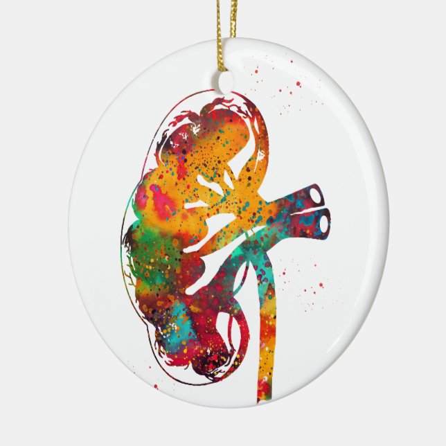 Kidney section ceramic tree decoration (Left)