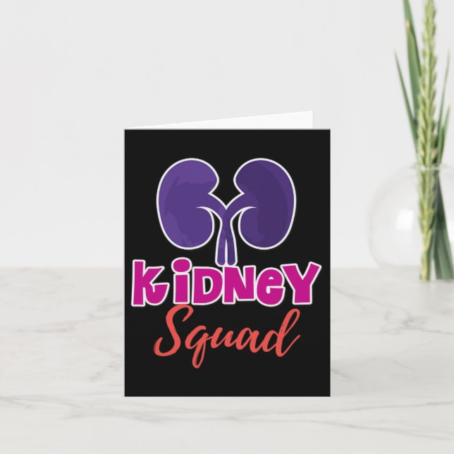 Kidney Squad Nephrology Nurse Dialysis Technician  Card (Front)