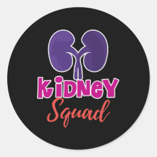 Kidney Squad Nephrology Nurse Dialysis Technician Classic Round Sticker