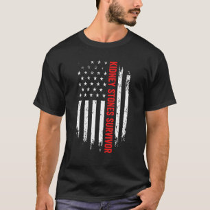 Kidney Stones Survivor American Flag Recovery Get T-Shirt