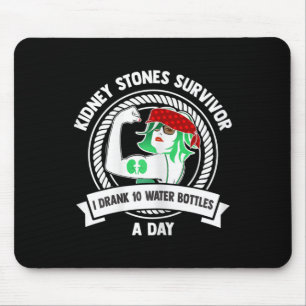 Kidney Surgery Gift - Flexing Woman Kidney Stones Mouse Pad