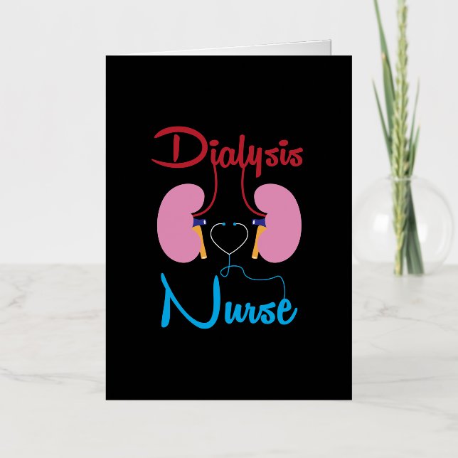 Kidney Team Nephrology Dialysis Registered Nurse Foil Greeting Card (Front)