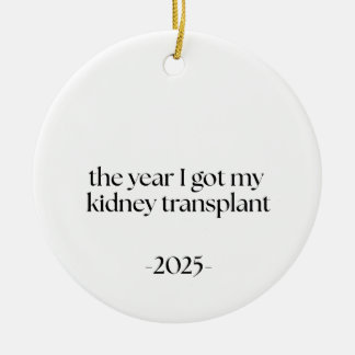 Kidney Transplant Date Ceramic Tree Decoration