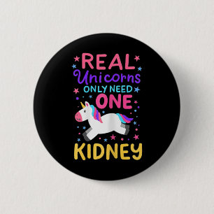 Kidney Transplant Renal Surgery Cute Unicorn For G 6 Cm Round Badge
