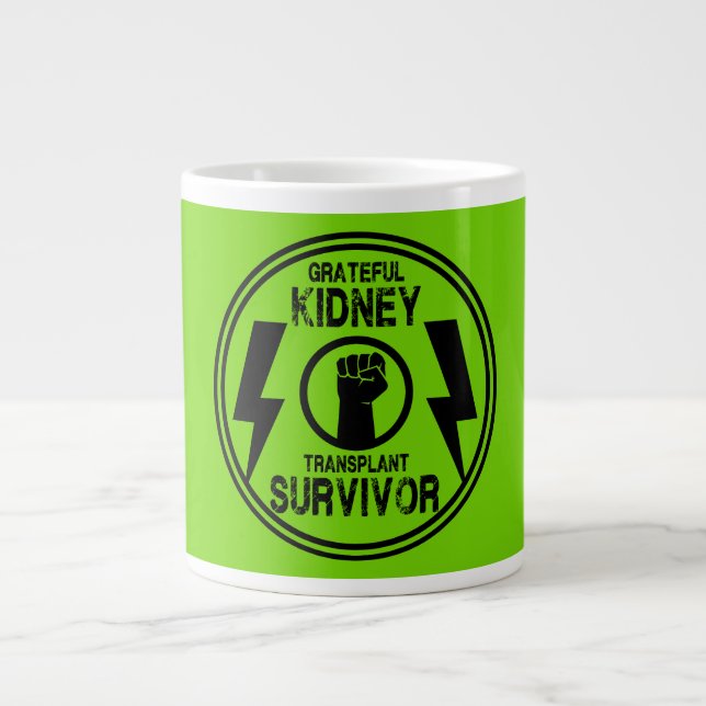 Kidney Transplant Survivor Large Coffee Mug (Front)